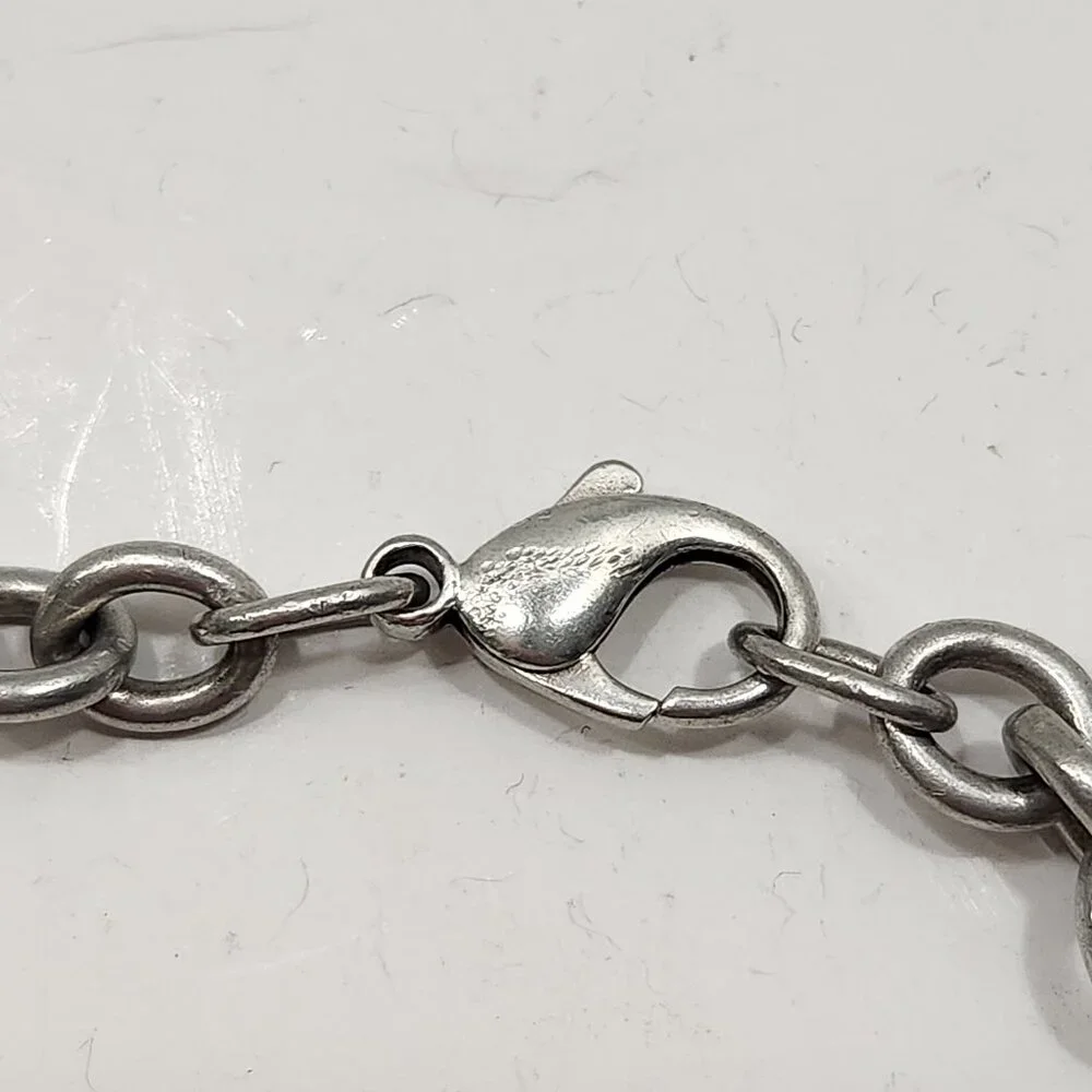 Vintage 1994 Tiffany & Co. Sterling Silver/18K Yellow Gold Heart W/Key Link Nck - Picture 6 of 7